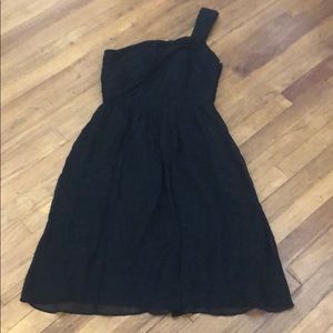 J Crew chiffon dress- one shoulder - 2